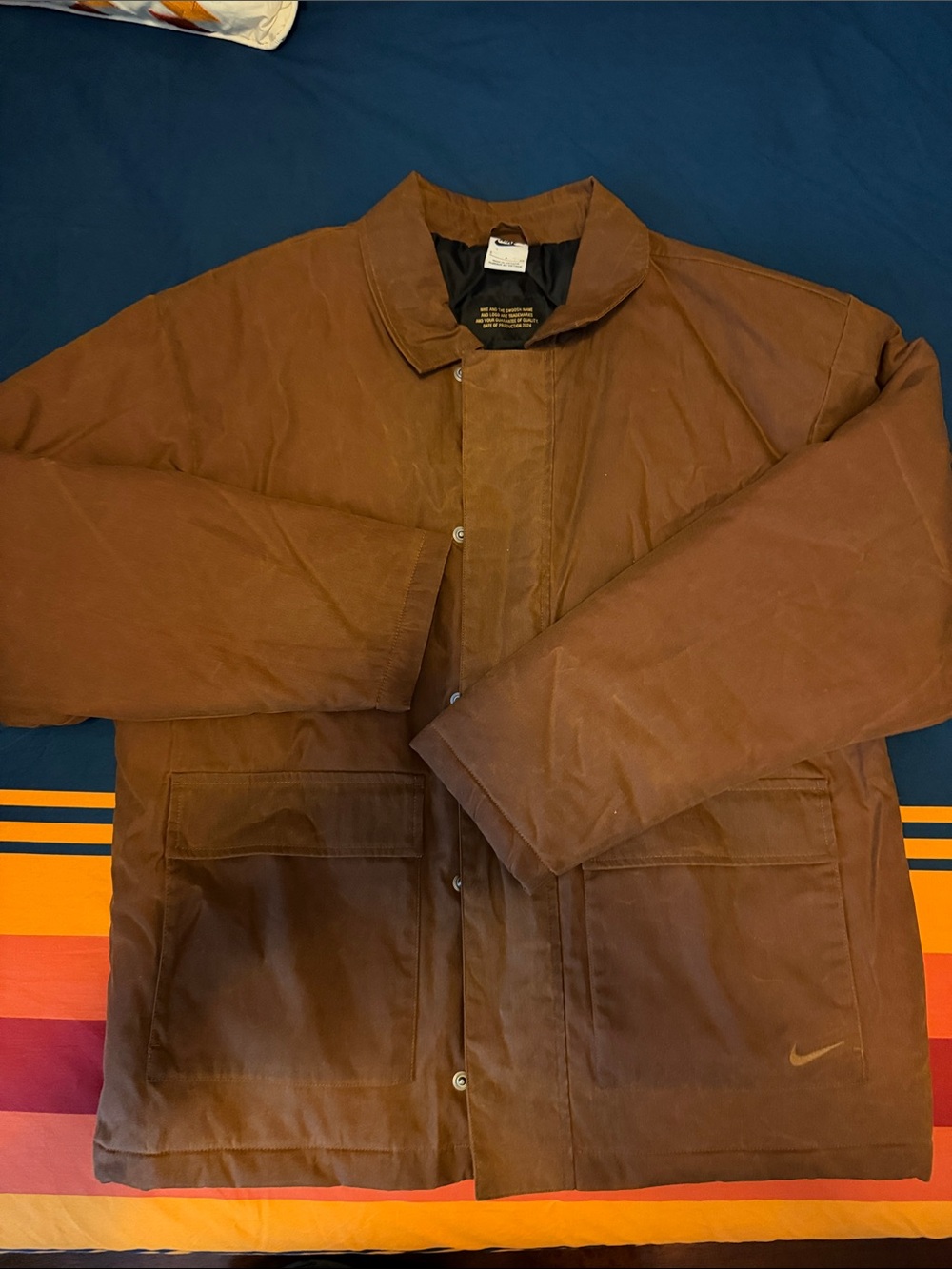 Nike Men's Brown Quilted Performance Jacket